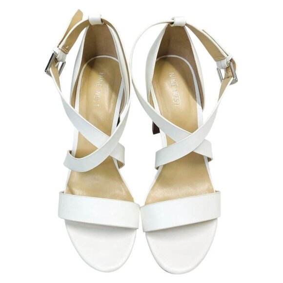 Nine West Deanne Size 10 Strappy Platform Heels Evening Party Sandals Open Toe - Picture 7 of 10